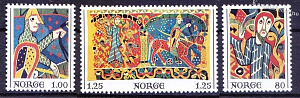 Норвегия, 1976, Рождество, 3 марки